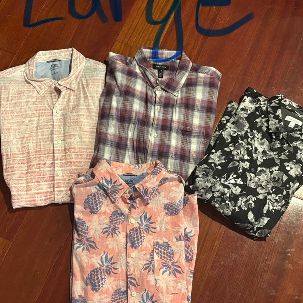 Men's Assorted Button-Up Shirts - Set of 4